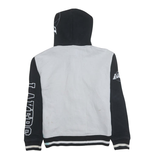 Hollister Men’s Grey Black Lakers Hoodie XS Varsity Button Up