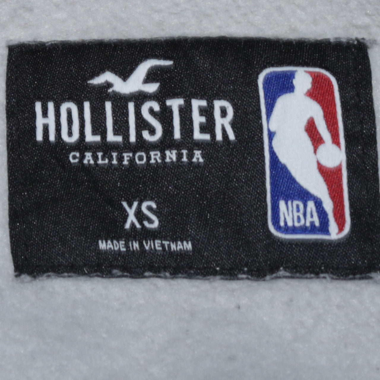 Hollister Men’s Grey Black Lakers Hoodie XS Varsity Button Up