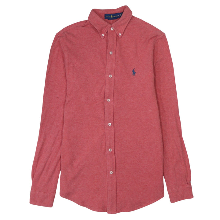 Ralph Lauren Men's Red Cotton Button-Down Shirt Size S Regular Fit