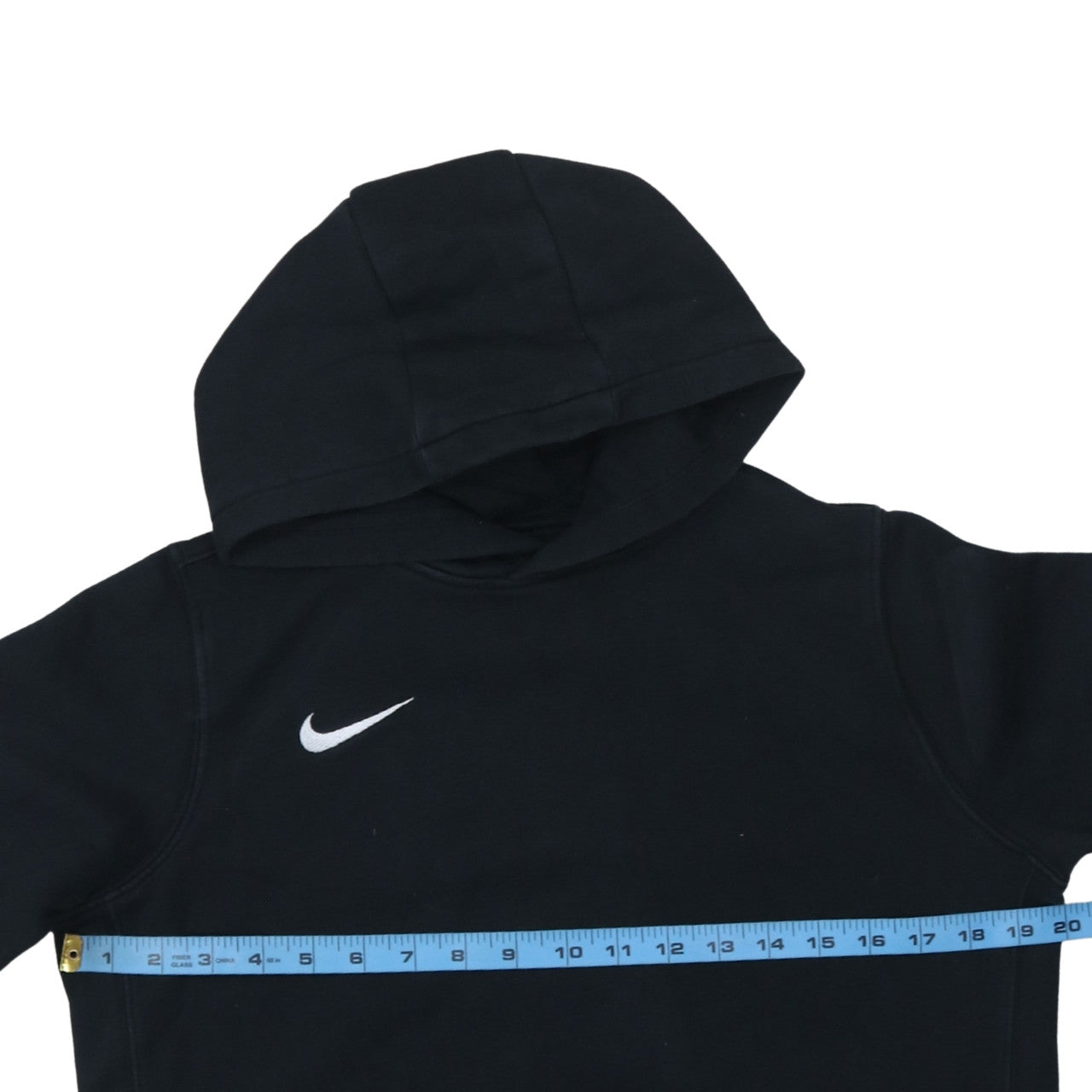 Nike Boys Black XL Pullover Hoodie with Logo and Kangaroo Pocket