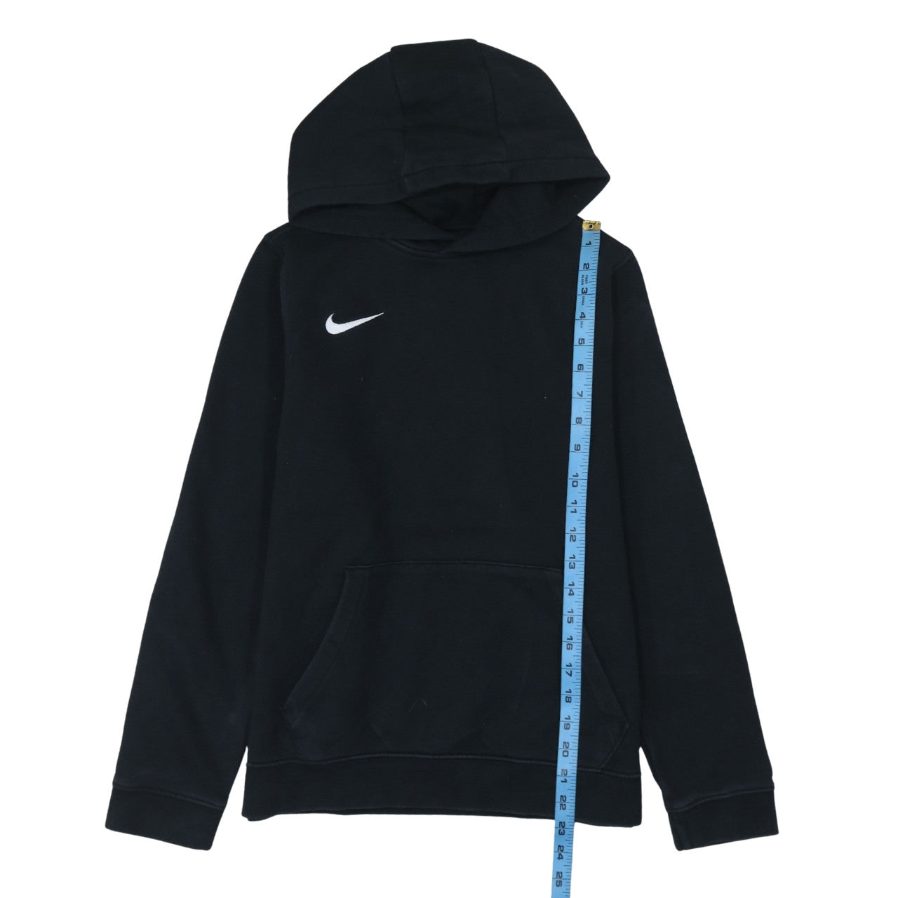 Nike Boys Black XL Pullover Hoodie with Logo and Kangaroo Pocket