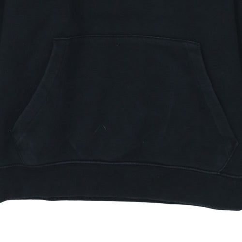 Nike Boys Black XL Pullover Hoodie with Logo and Kangaroo Pocket
