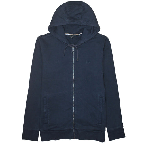 BOSS Men's Blue Full Zip Hoodie Size L Regular Fit