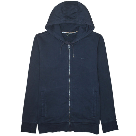 BOSS Men's Blue Full Zip Hoodie Size L Regular Fit