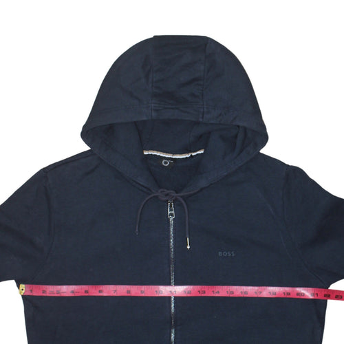 BOSS Men's Blue Full Zip Hoodie Size L Regular Fit