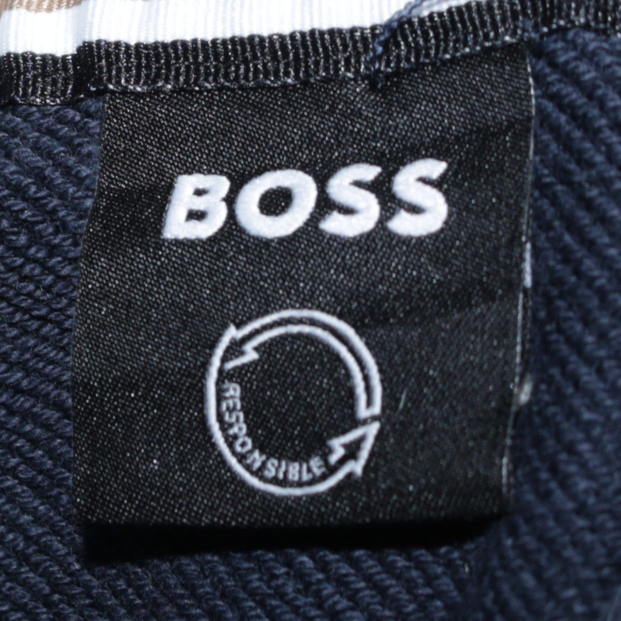 BOSS Men's Blue Full Zip Hoodie Size L Regular Fit