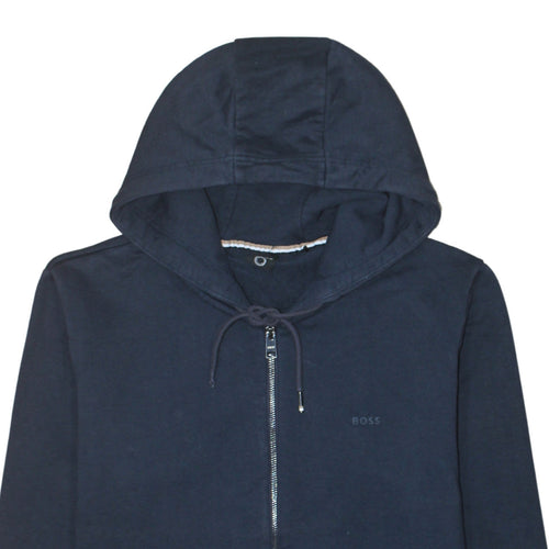 BOSS Men's Blue Full Zip Hoodie Size L Regular Fit
