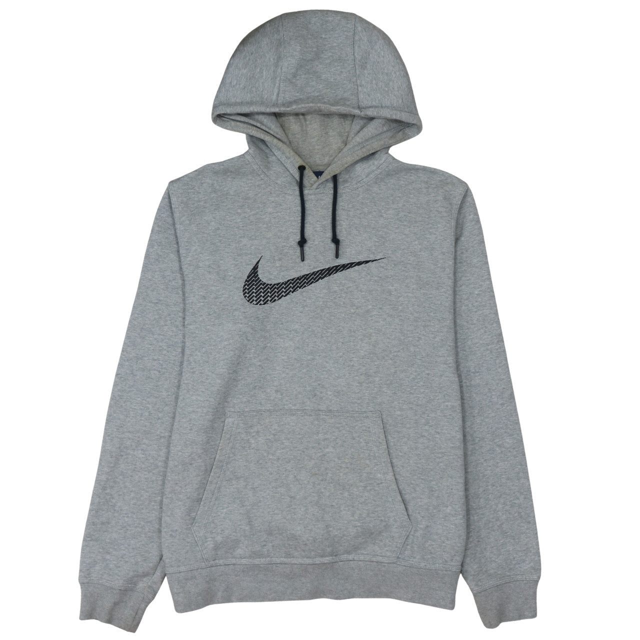 Nike Men's Grey Pullover Hoodie Size L Regular Fit Fleece Sweatshirt