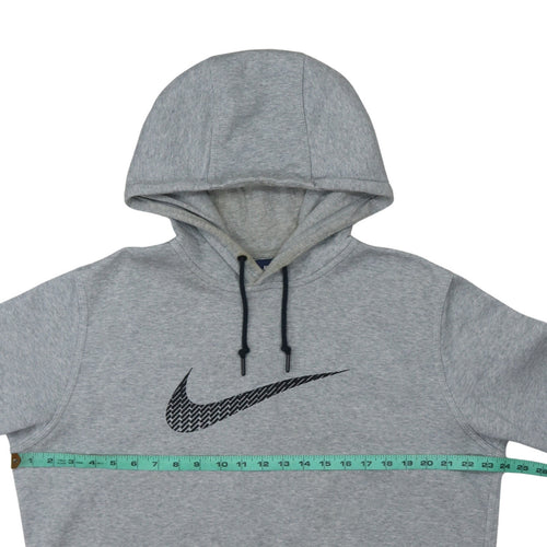 Nike Men's Grey Pullover Hoodie Size L Regular Fit Fleece Sweatshirt