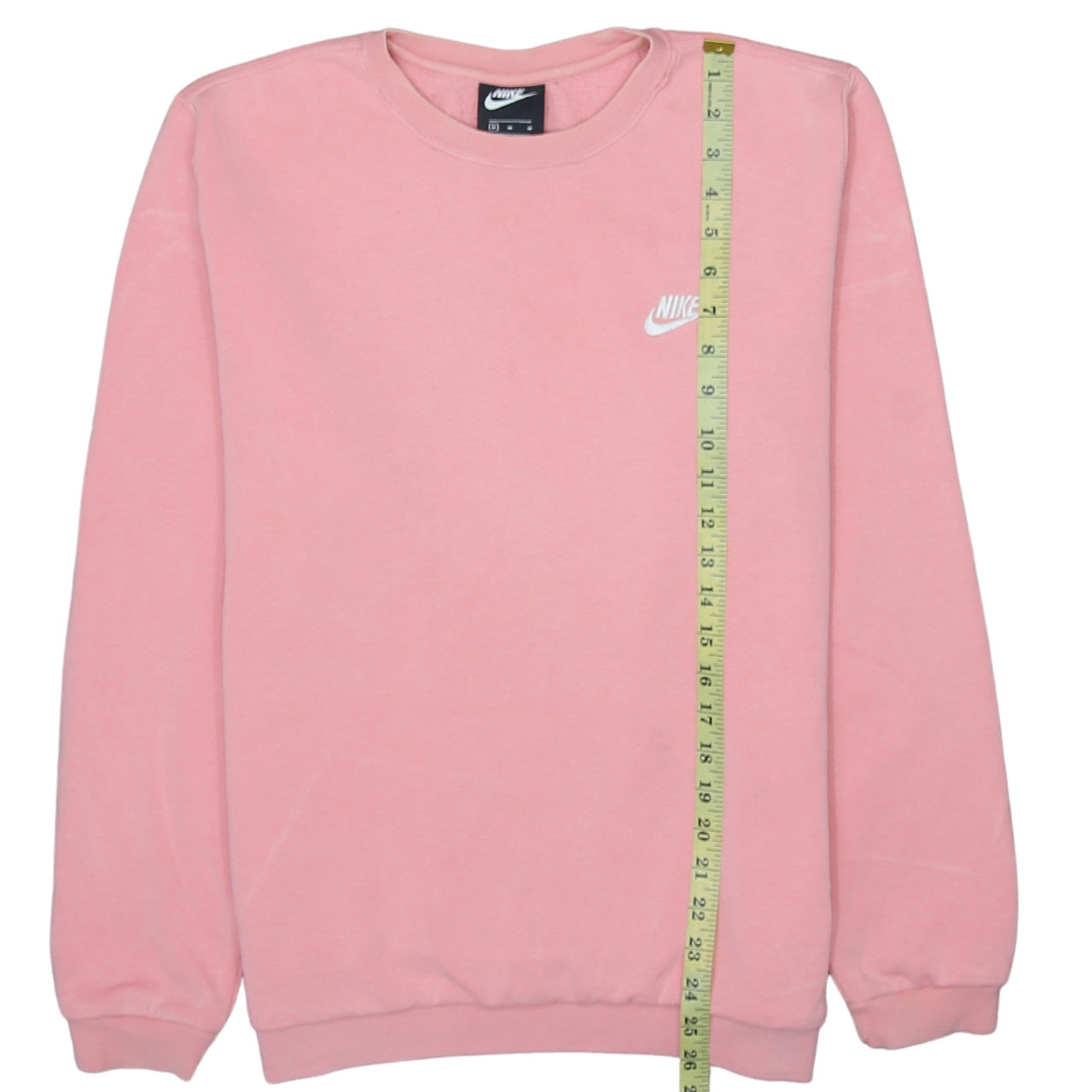 Nike Women Pink Crew Neck Pullover Sweatshirt M Cotton Blend