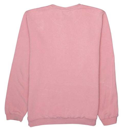 Nike Women Pink Crew Neck Pullover Sweatshirt M Cotton Blend