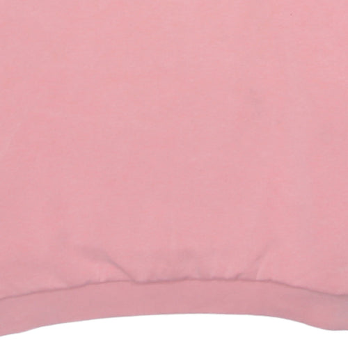 Nike Women Pink Crew Neck Pullover Sweatshirt M Cotton Blend