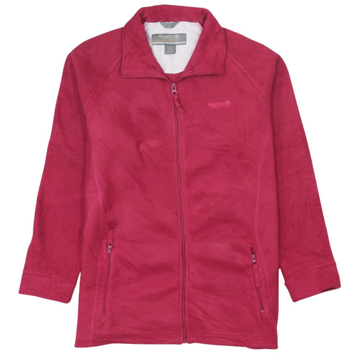 Regatta Women's Pink Fleece Full Zip Mid-Length Jacket Size 14