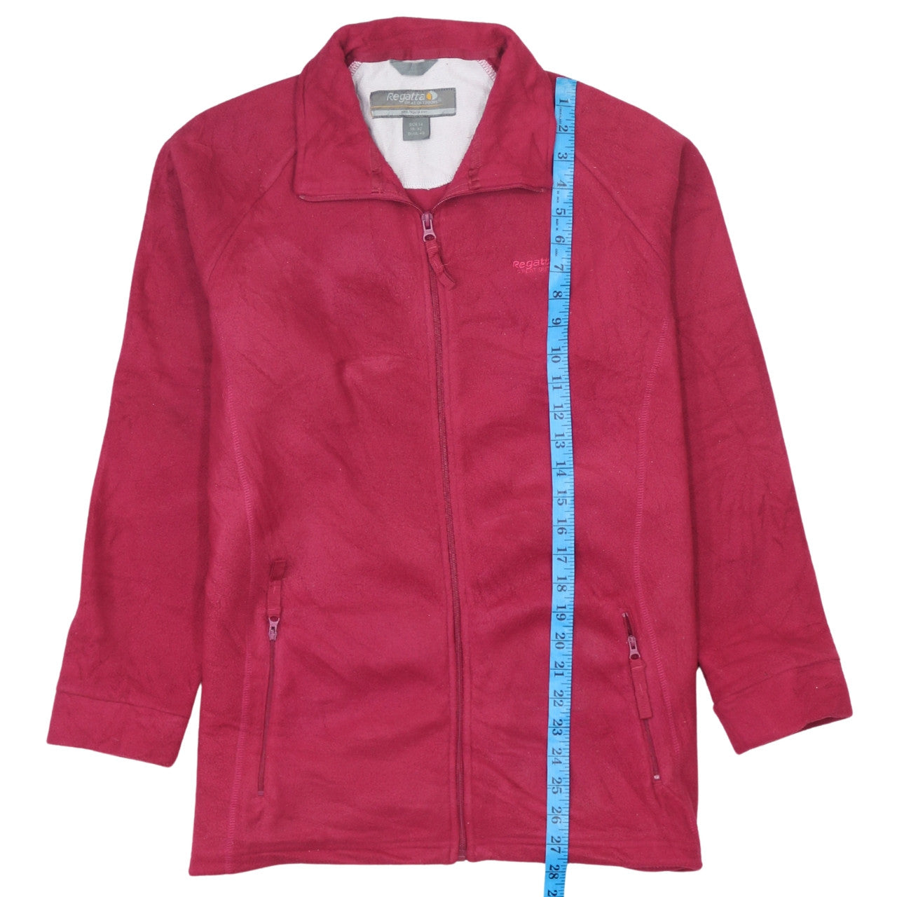Regatta Women's Pink Fleece Full Zip Mid-Length Jacket Size 14