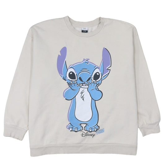 Disney Classics George Women Beige Stitch Sweatshirt XL Crew Neck
