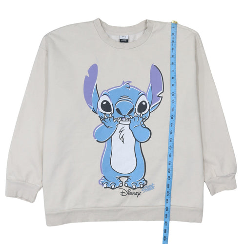 Disney Classics George Women Beige Stitch Sweatshirt XL Crew Neck