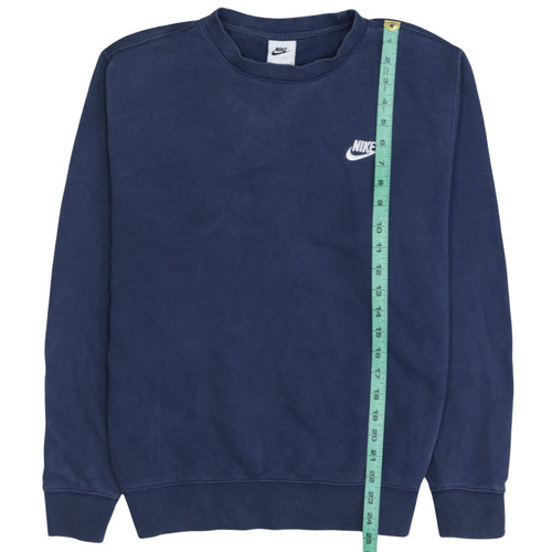 Nike Men's Blue Small Crew Neck Pullover Sweatshirt
