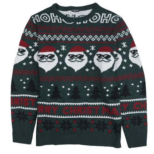 Alphar One Men’s Green 2XL Christmas Santa Knit Jumper