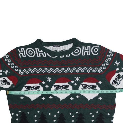 Alphar One Men’s Green 2XL Christmas Santa Knit Jumper