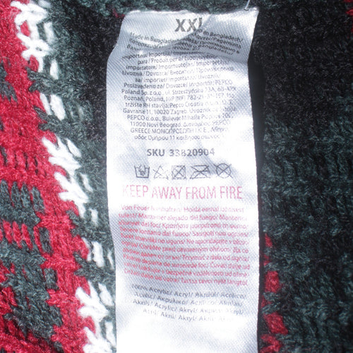 Alphar One Men’s Green 2XL Christmas Santa Knit Jumper