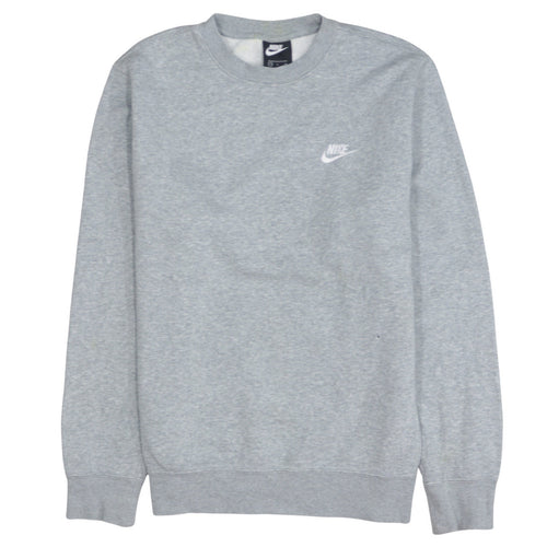 Nike Men's Grey Crew Neck Pullover Sweatshirt Size S