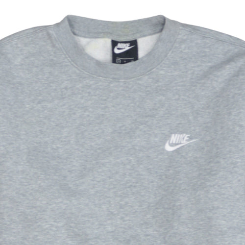 Nike Men's Grey Crew Neck Pullover Sweatshirt Size S