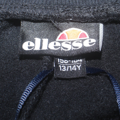 Ellesse Boys Black Jogger Sweatpants 13-14 Years Fleece Casual Trousers