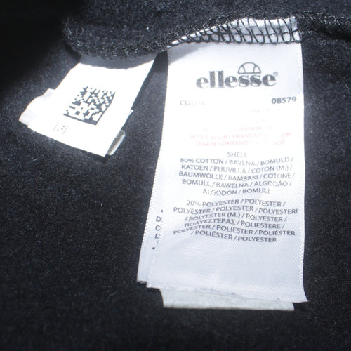 Ellesse Boys Black Jogger Sweatpants 13-14 Years Fleece Casual Trousers