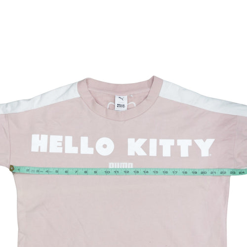 Puma Hello Kitty Women's Pink Crew Neck Sweatshirt Size M