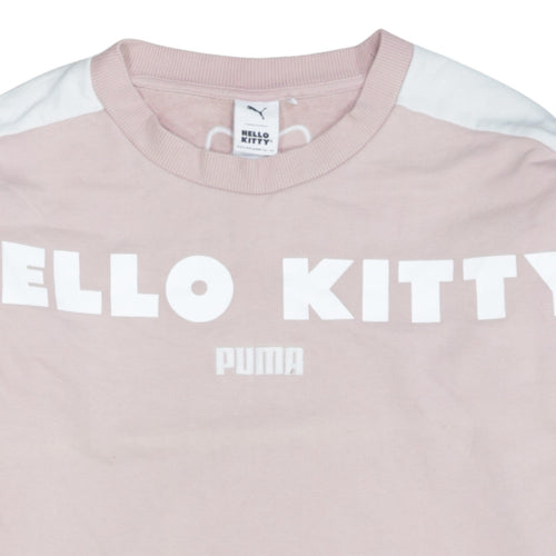 Puma Hello Kitty Women's Pink Crew Neck Sweatshirt Size M