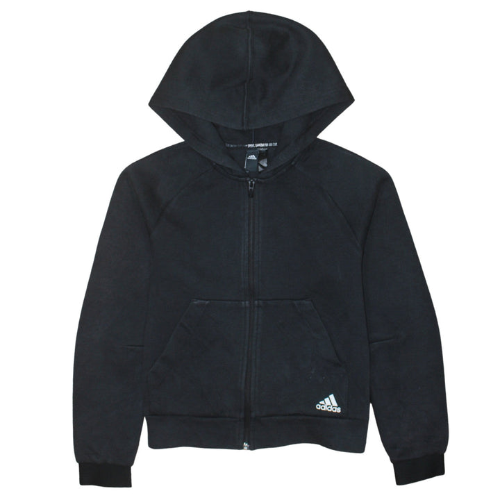 Adidas Womens Black Small Full Zip Hoodie Sweatshirt with Logo