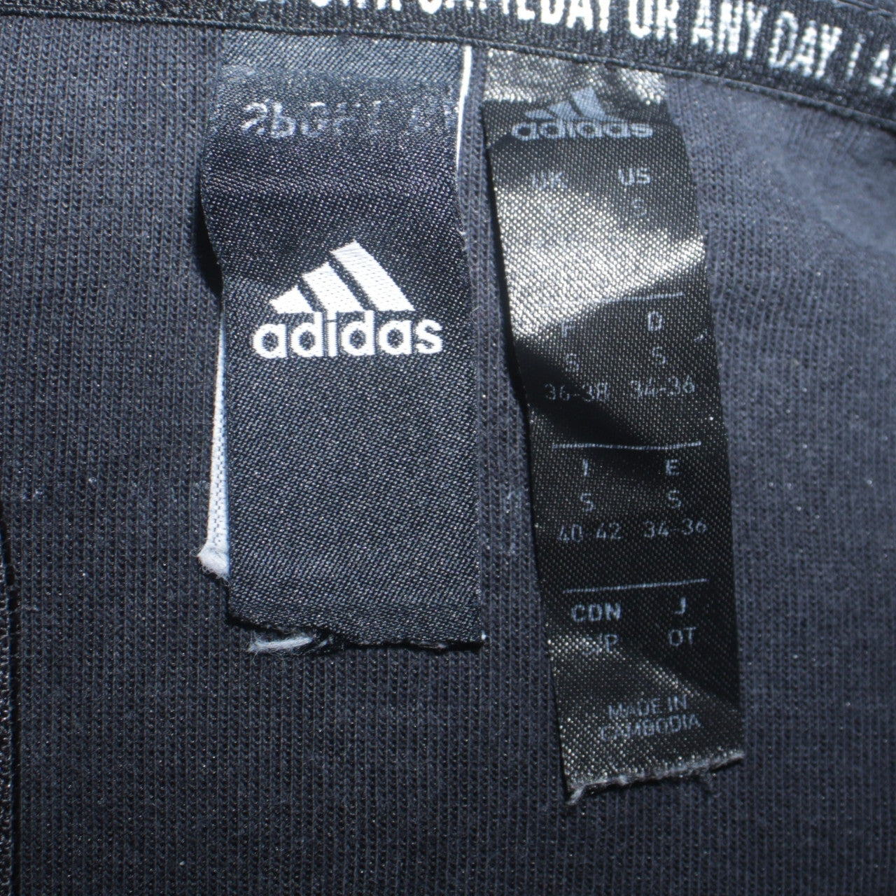 Adidas Womens Black Small Full Zip Hoodie Sweatshirt with Logo