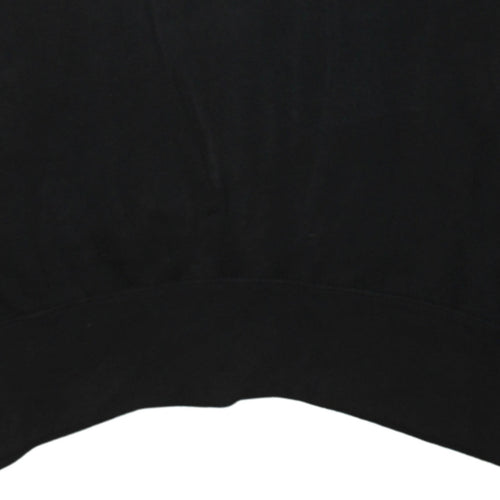Nike Womens Black XS Pullover Hoodie Cotton Blend Logo Print
