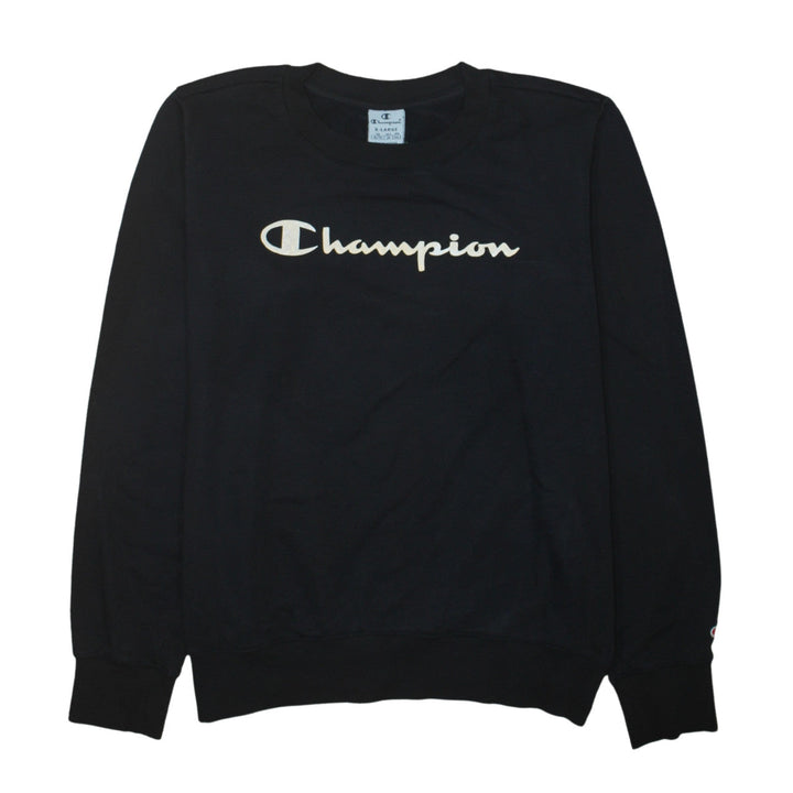 Champion Men Black XL Pullover Crew Neck Sweatshirt