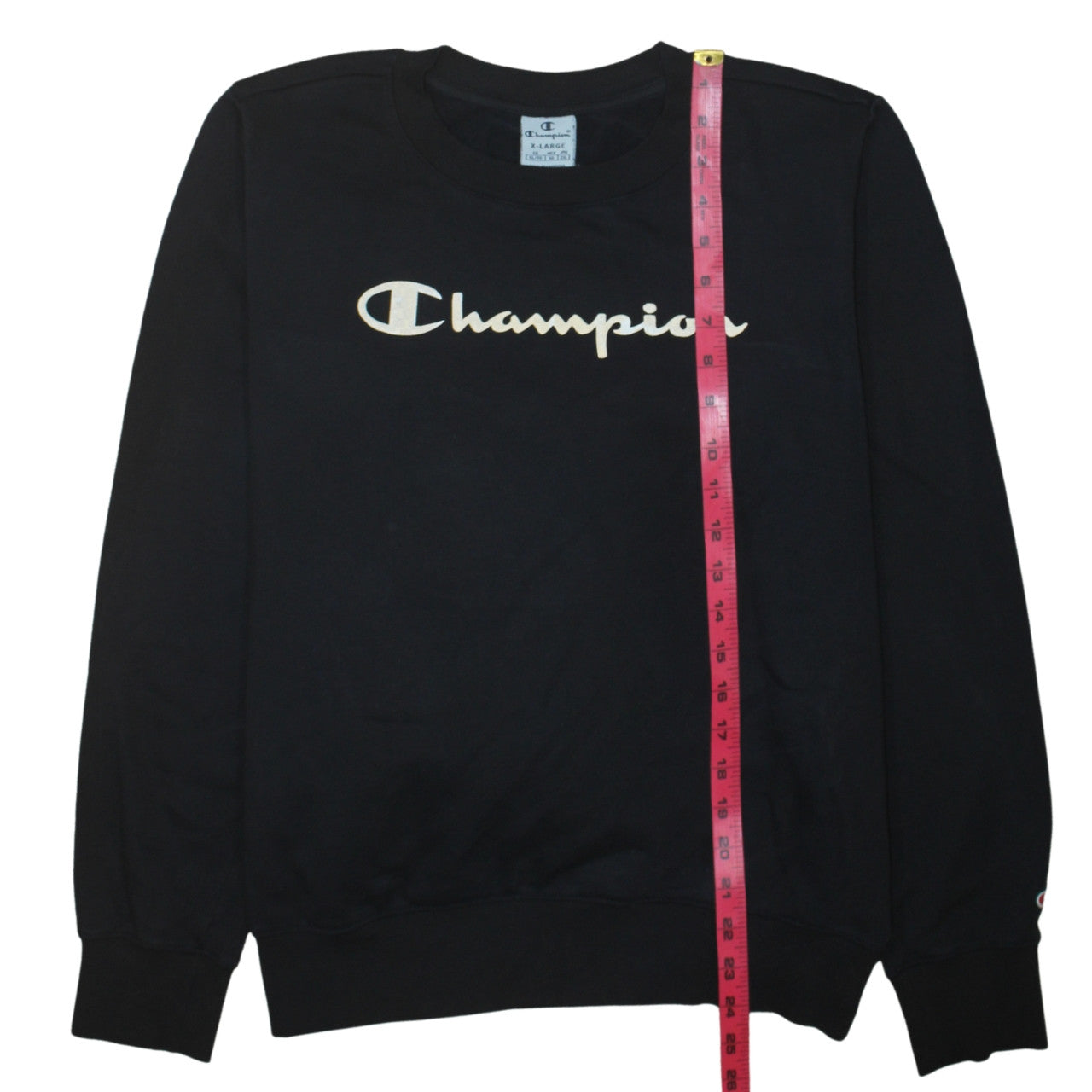 Champion Men Black XL Pullover Crew Neck Sweatshirt