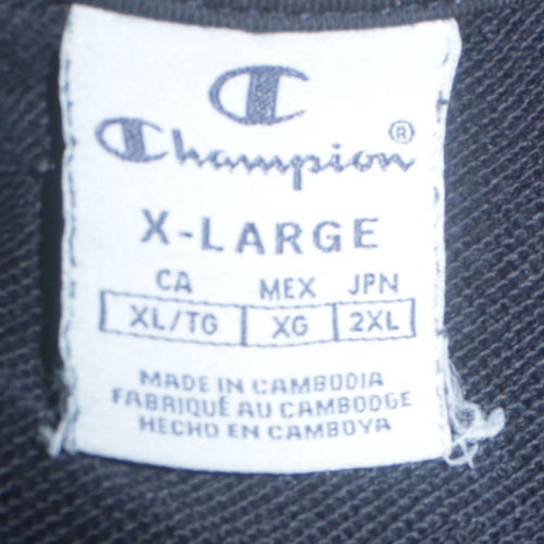 Champion Men Black XL Pullover Crew Neck Sweatshirt