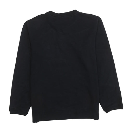 Champion Men's Black Small Crew Neck Fleece Pullover Sweatshirt