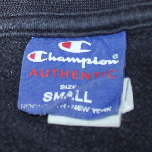 Champion Men's Black Small Crew Neck Fleece Pullover Sweatshirt