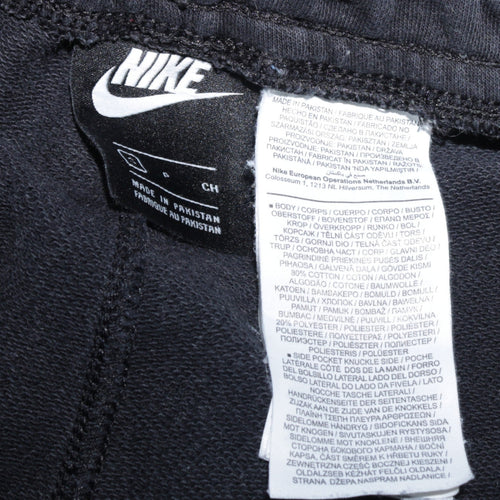 Nike Men's Black Jogger Sweatpants S Regular Fit Fleece Tapered