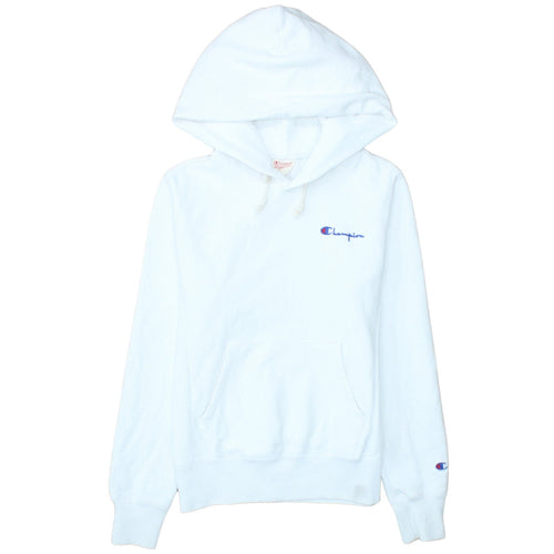 Champion Women White Small Reverse Weave Pullover Hoodie