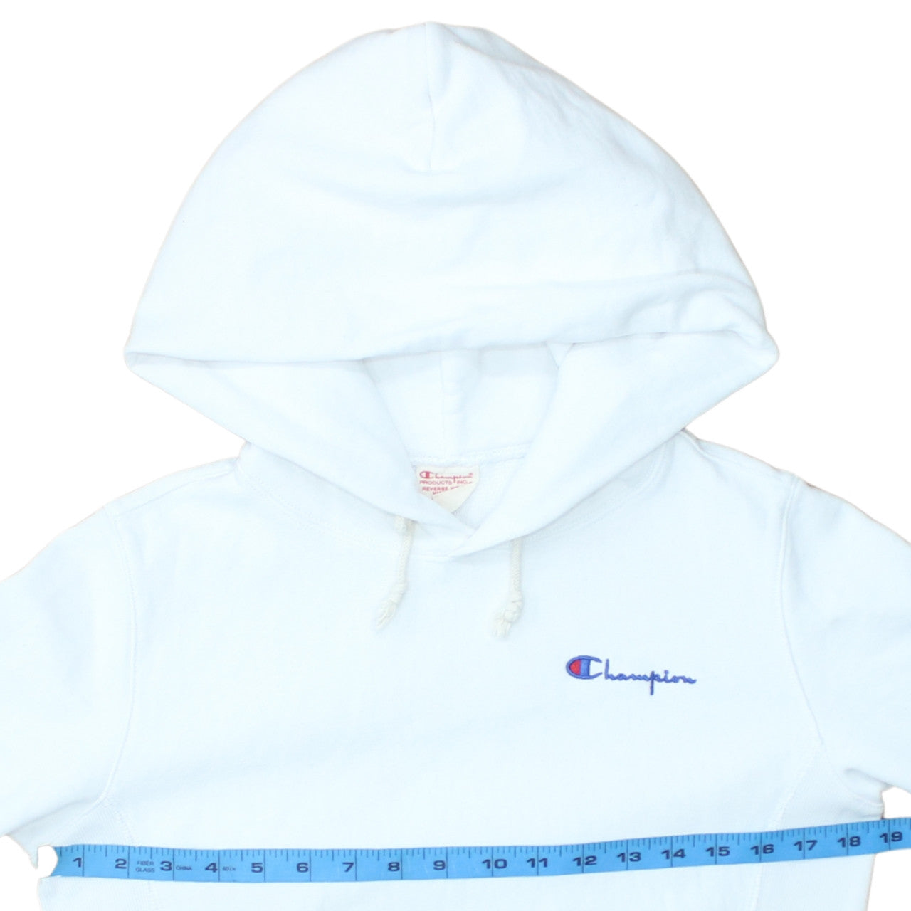 Champion Women White Small Reverse Weave Pullover Hoodie