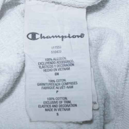 Champion Women White Small Reverse Weave Pullover Hoodie