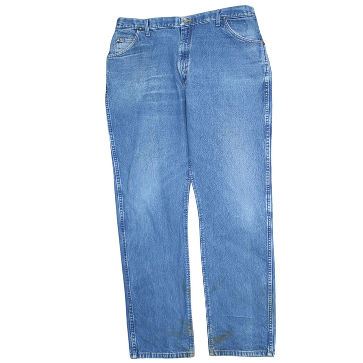 Wrangler Men's Blue Regular Fit Straight Jeans 40W 34L