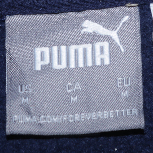 Puma Men's Blue Pullover Hoodie Size M Regular Cotton Blend