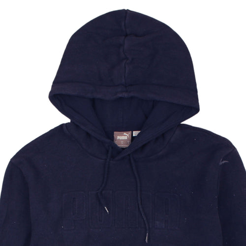 Puma Men's Blue Pullover Hoodie Size M Regular Cotton Blend