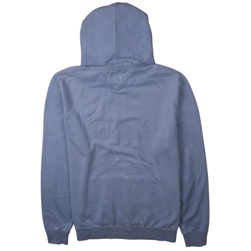 Tommy Jeans Men's Blue XL Pullover Hoodie with Logo