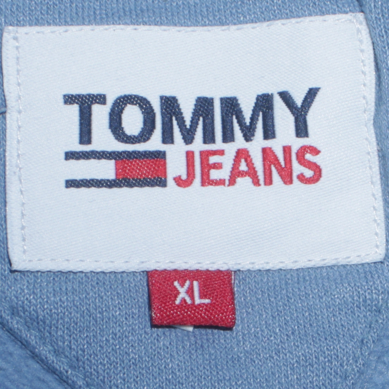 Tommy Jeans Men's Blue XL Pullover Hoodie with Logo