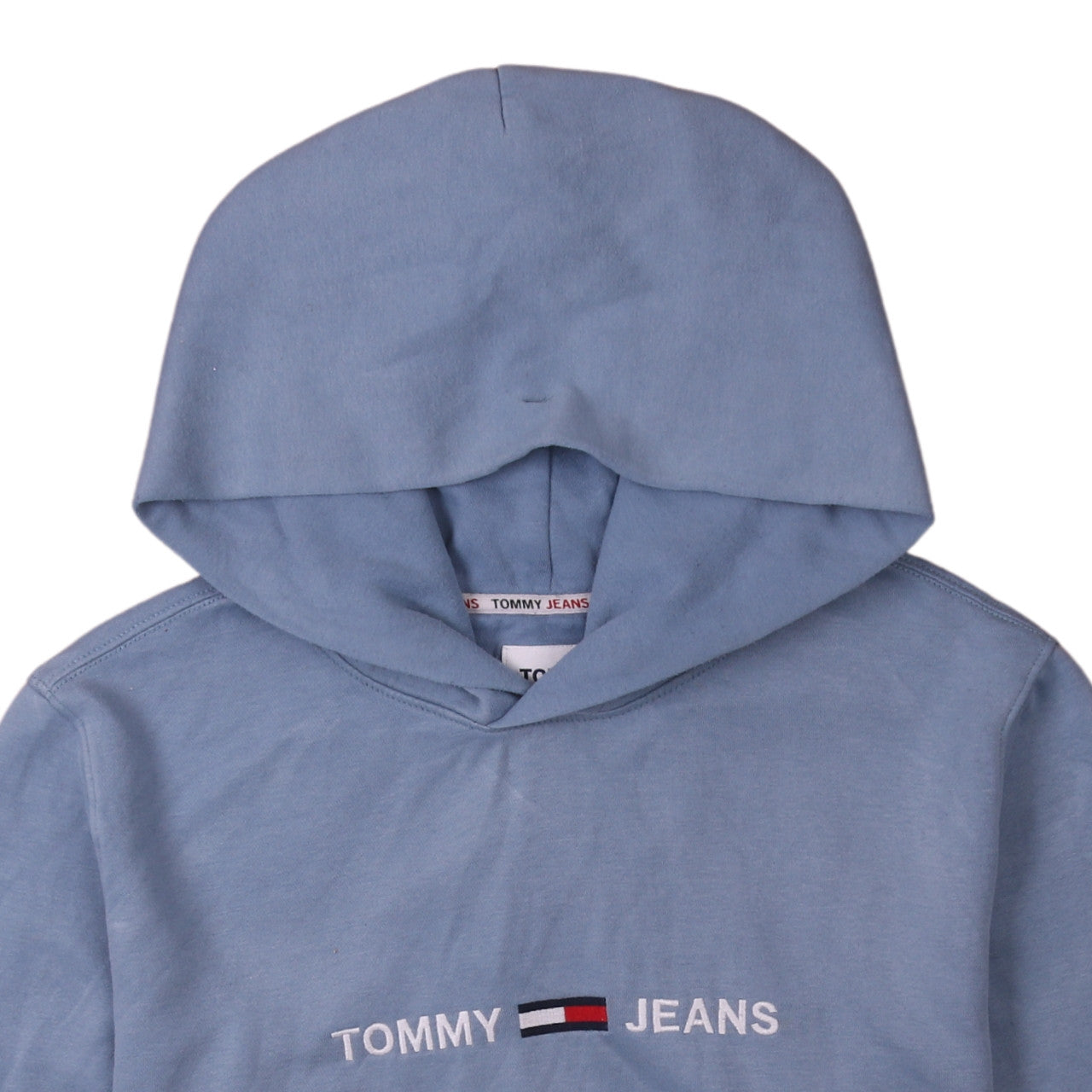 Tommy Jeans Men's Blue XL Pullover Hoodie with Logo