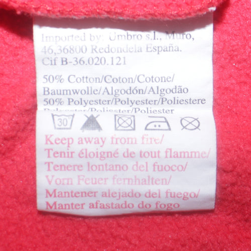 Levi's Boys Red Pullover Hoodie 16 Years Cotton Blend Logo Sweatshirt