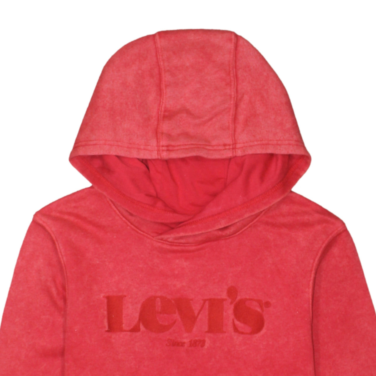 Levi's Boys Red Pullover Hoodie 16 Years Cotton Blend Logo Sweatshirt